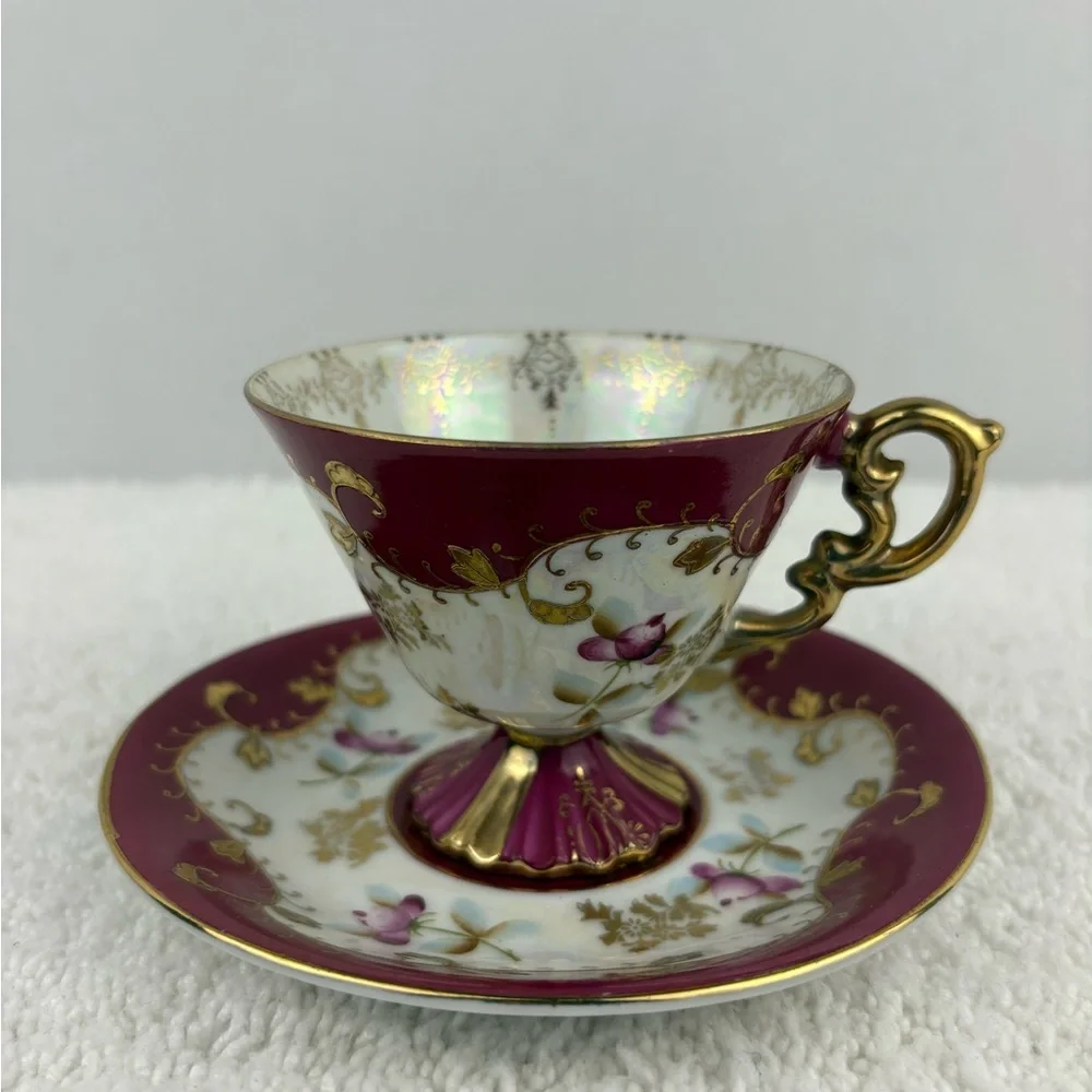 Vintage Royal Sealy China Lusterware Teacup and Sauce Set.